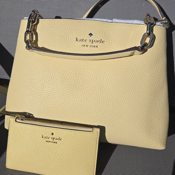 Kate Spade Matching Set Pebble Leather Crossbody and Bi-Fold Wallet - Picture 1 of 6